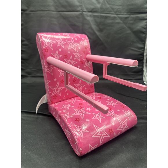 American Girl Doll Bistro Star Chair Pink & White Sweets 18" Booster Seat - Picture 2 of 9